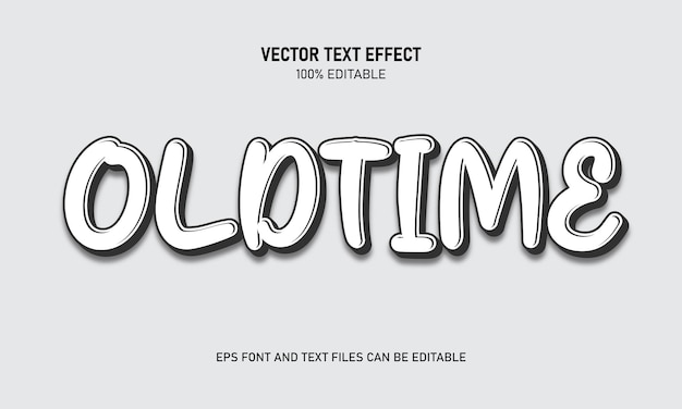 Oldtime editable text effect trending style modern