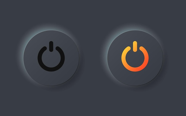 on and off buttons in flat style toggle switch vector illustration on isolated background shutdown sign business concept