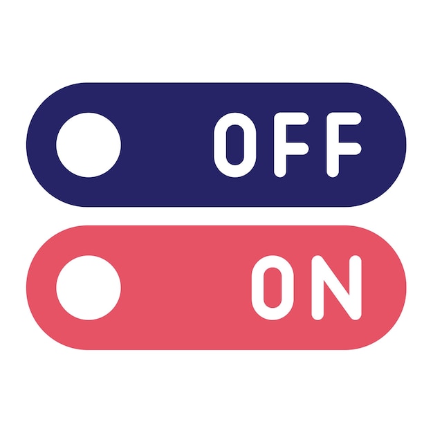On Off Switch vector icon illustration of Electrician Tools iconset
