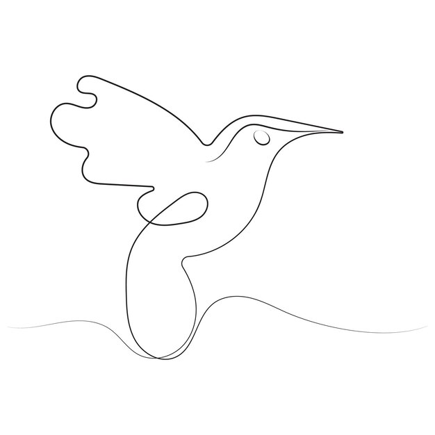 Oneline art pigeonbird logo vector icon illustration design