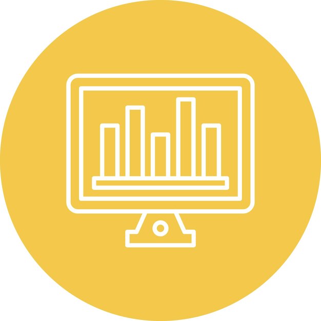 Online Bar Chart icon vector image Can be used for ECommerce