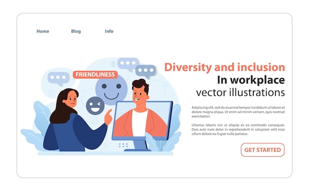 Online communication theme diverse colleagues engage in a friendly virtual conversation emphasizing