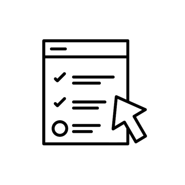 Online exam test icon