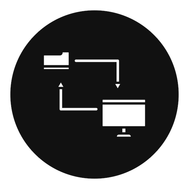 Online File Transfer Vector Illustration