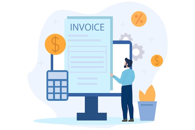 Online Invoice Concept Illustration