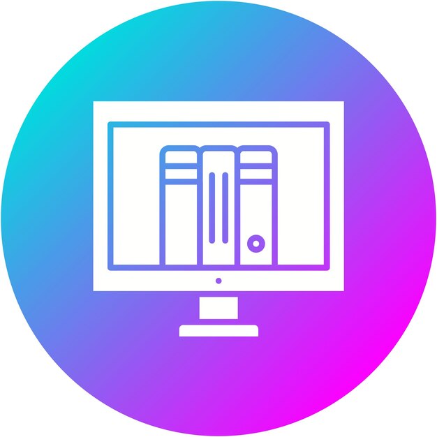 Online Library vector icon Can be used for Library iconset