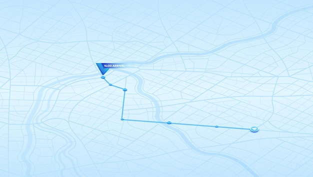 online location tracking of arrive time on city map location tracker dashboard with place mark huge