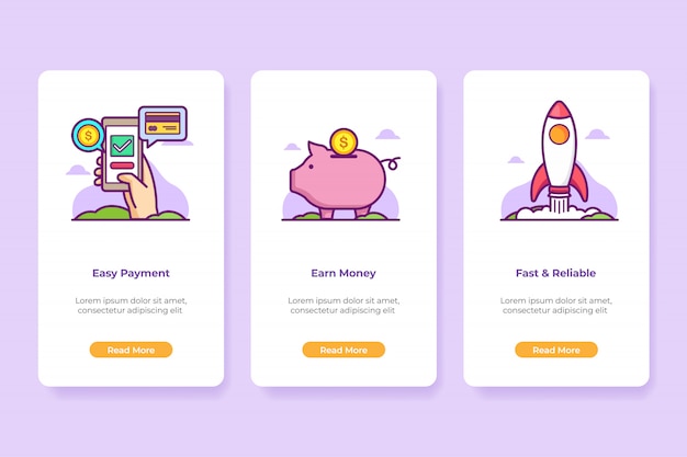 Online Payment Banking Onboarding Illustration