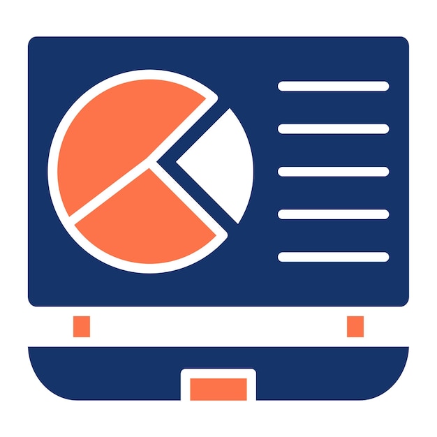 Online Pie Chart Vector Illustration