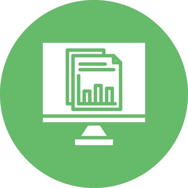 Online Statistics vector icon illustration of Business iconset