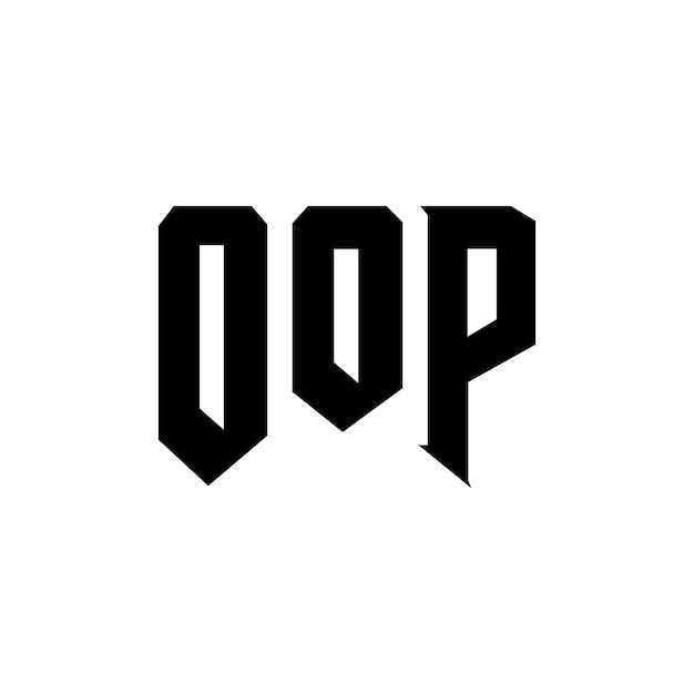 OOP letter logo design for technology company OOP logo design black and white color combination OOP logo OOP vector OOP design OOP icon OOP alphabet OOP typography logo design
