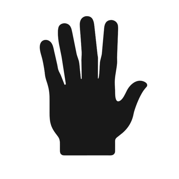 open hand five fingers icon