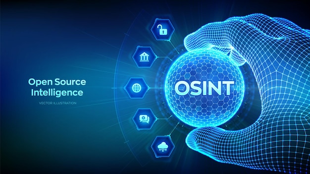 Open source intelligence OSINT Open data access Open source analysis concept Cyber analytics