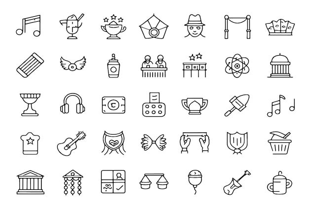 Opera Night Line Art Icon Elegant