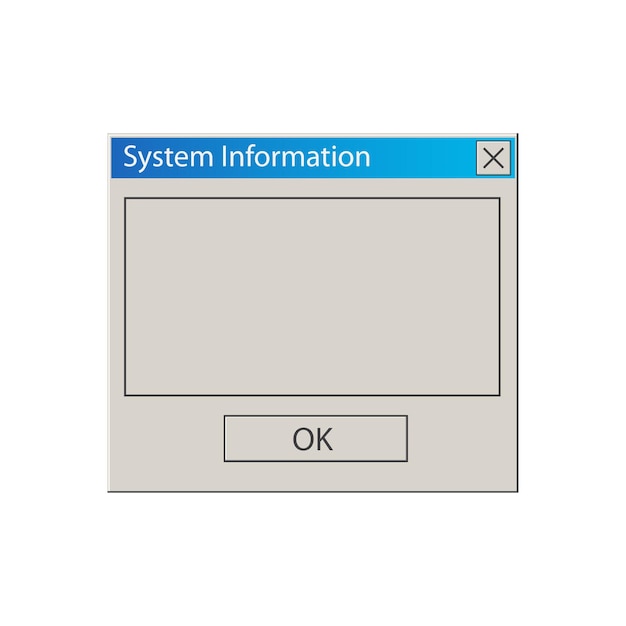 Operational Message .Classic computer window