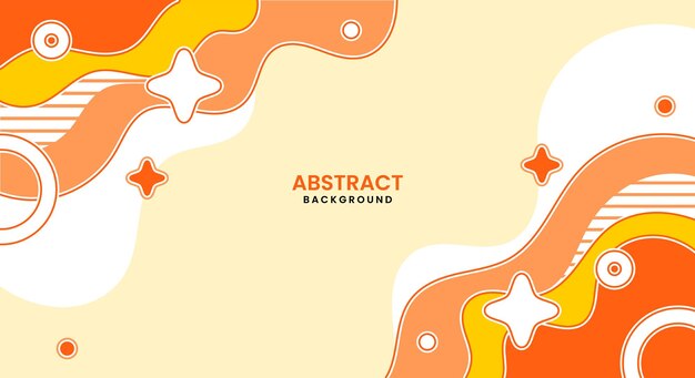 Orang yellow fun background flat design