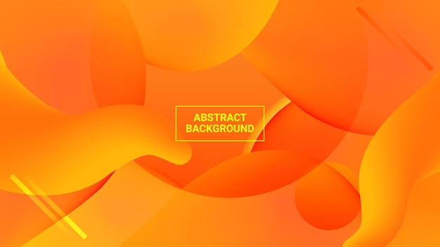 Orange abstract background with a white and orange liquid swirls