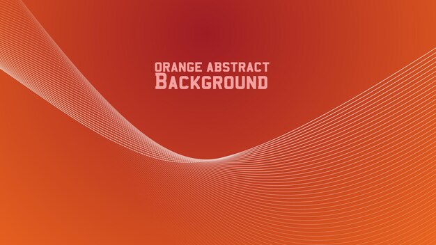 Orange abstract background with curve line