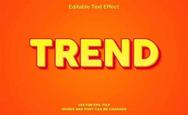 orange and yellow color poster that says trend effect.
