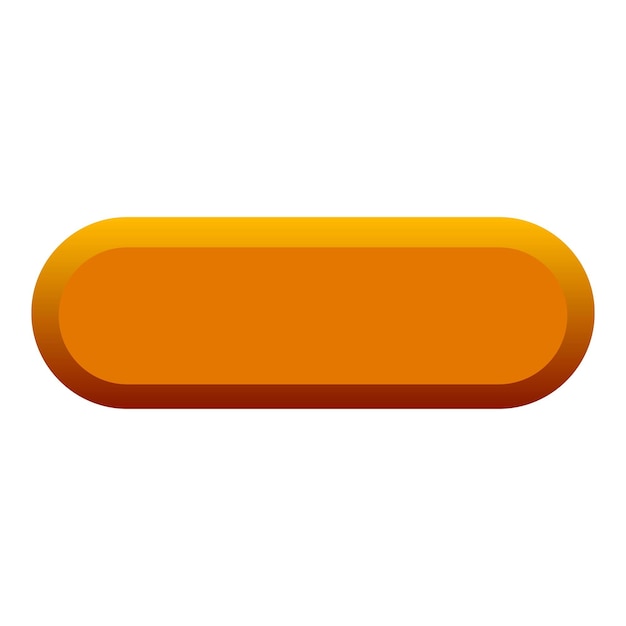 Orange button icon Flat illustration of orange button vector icon for web