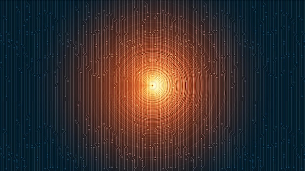 Orange Equalizer on Digital Sound Wave Background.