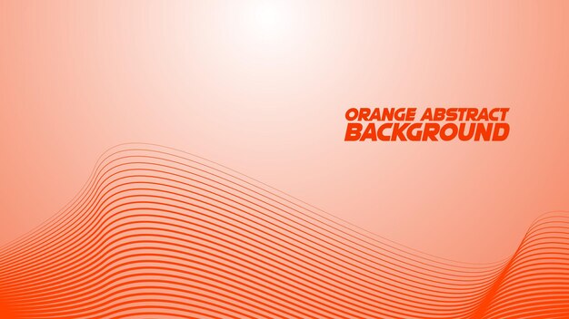 Orange gradient with curve line abstract background vector image for backdrop or presentation
