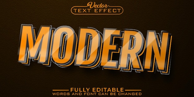 Orange Modern Editable Text Effect Template