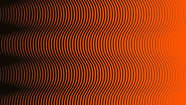 Orange wavy line pattern abstract background for backdrop or presentation