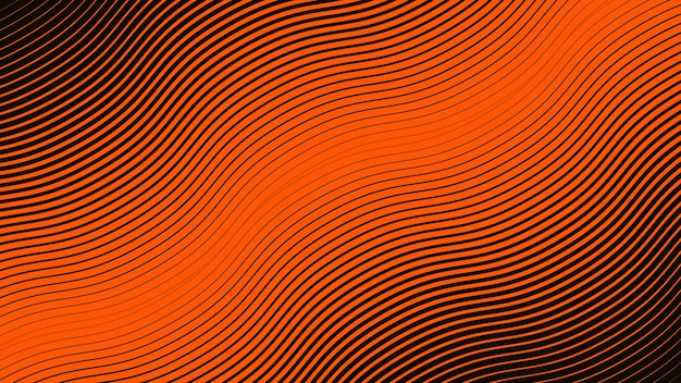 Orange wavy line pattern abstract background for backdrop or presentation