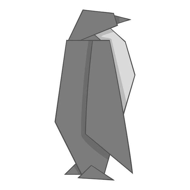 Origami penguin icon Cartoon illustration of origami penguin vector icon for web design