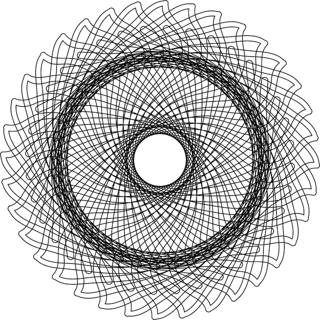 ornament black white card with mandala. geometric circle element made in vector.