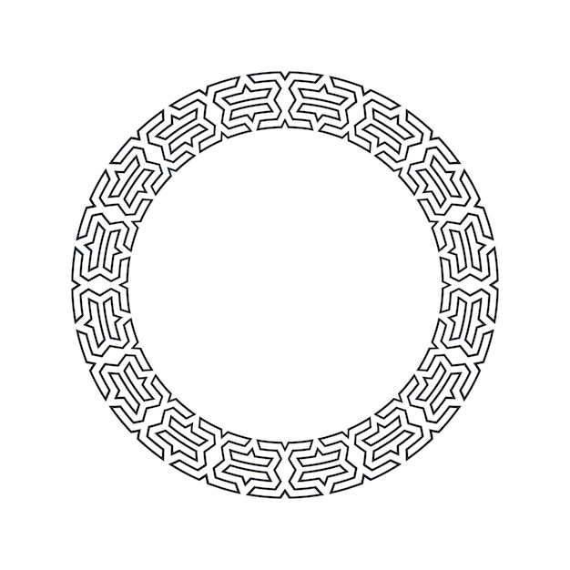 Ornamental pattern design circle frame Ornamental Circular Knot Pattern Border pattern design