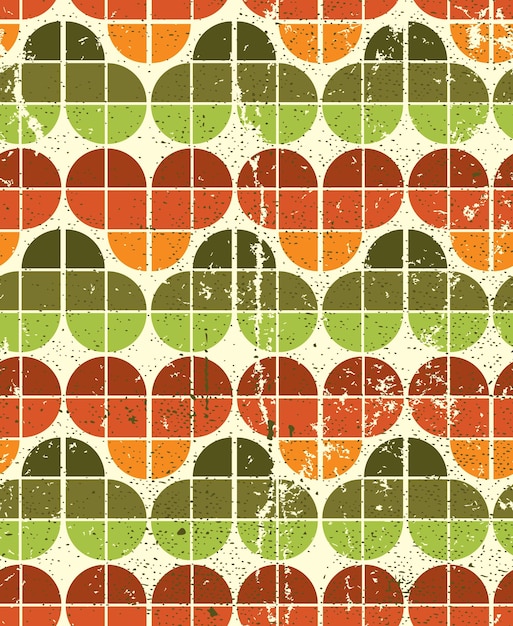 Ornamental worn textile geometric seamless pattern vector natural abstract background