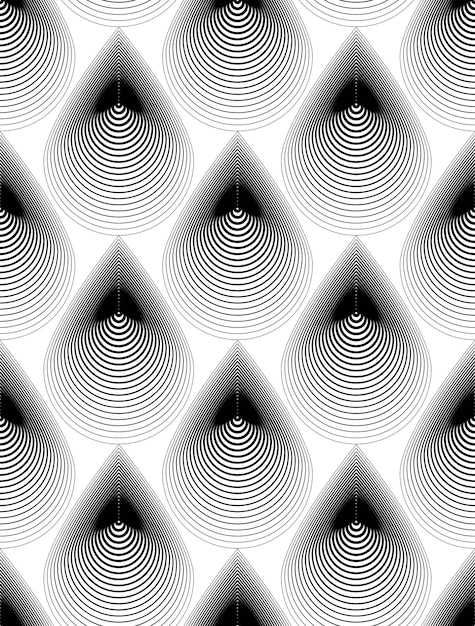 Ornate vector monochrome abstract background with black lines. Symmetric decorative graphical pattern, geometric illustration.