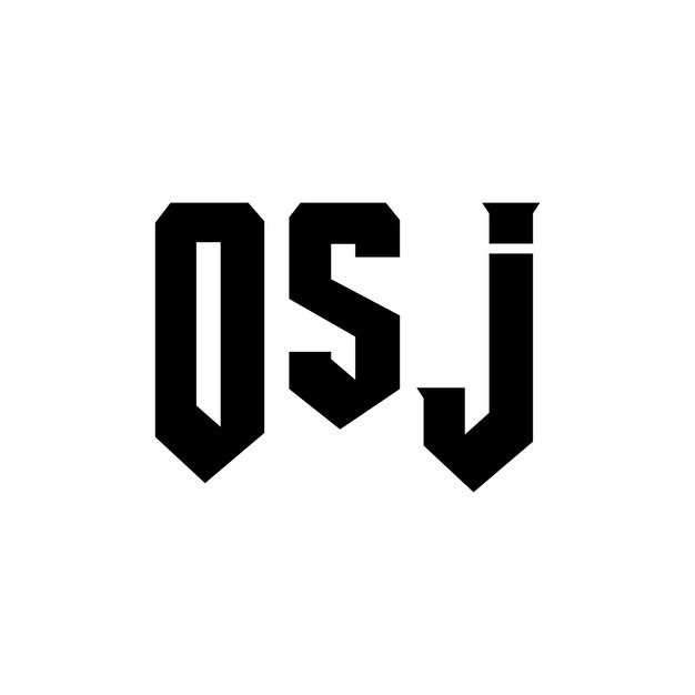 OSJ letter logo design for technology company OSJ logo design black and white color combination OSJ logo OSJ vector OSJ design OSJ icon OSJ alphabet OSJ typography logo design