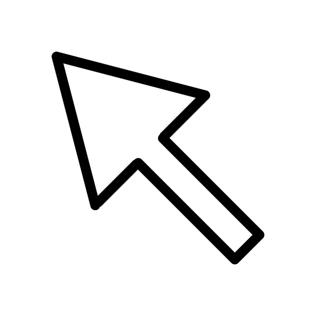 Osoitinnuolen ikonin design, vektorimallipohja