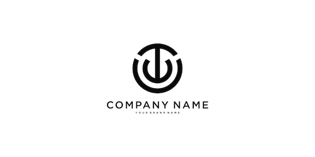 OT or TO letter logo design Creative O T letter icon Premium Vector