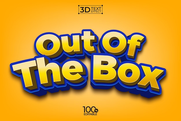 Out Of The Box 3D Text effect