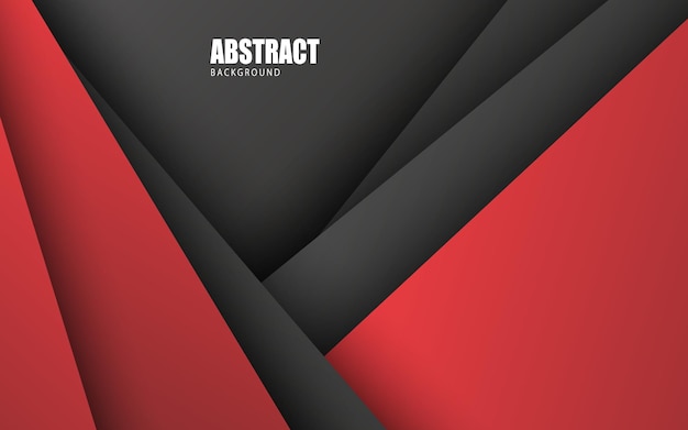 Overlap layer geometric red and black color banner background