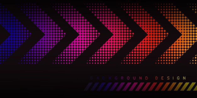 overlapping vector background with neon arrows great design for any purpose