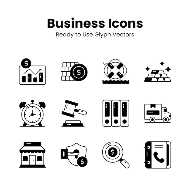 Pack of business and finance vectors set in modern design style ready to use in web mobile apps