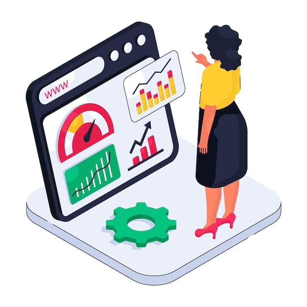 Pack of Data and Management Isometric Icons