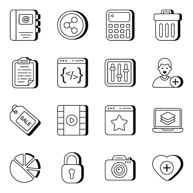 Pack of Tools Linear Icons