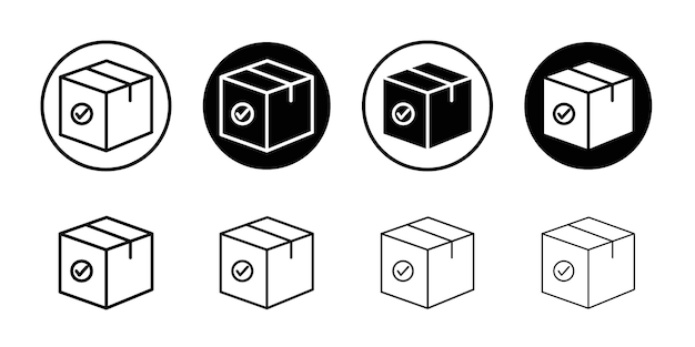 Package icon Simple outline vector logo