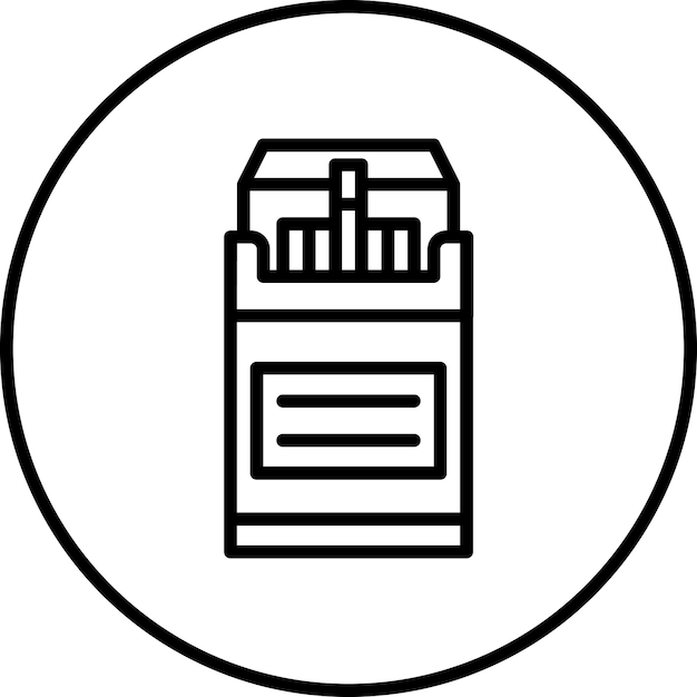 packet of cigarettes icon vector image can be used for bar