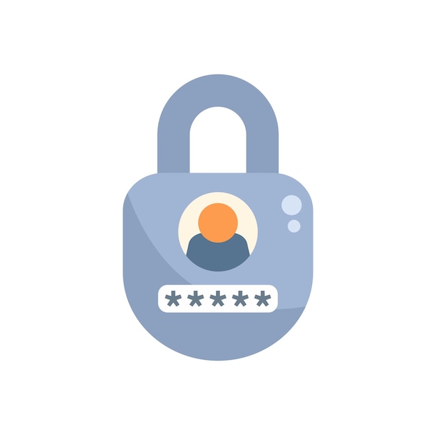 padlock protecting user account with password cybersecurity concept