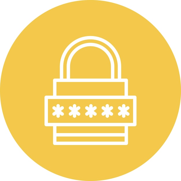 Padlock vector icon illustration of Pirate iconset