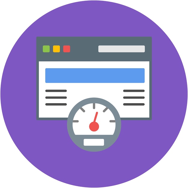 Page Speed Vector Illustration Style
