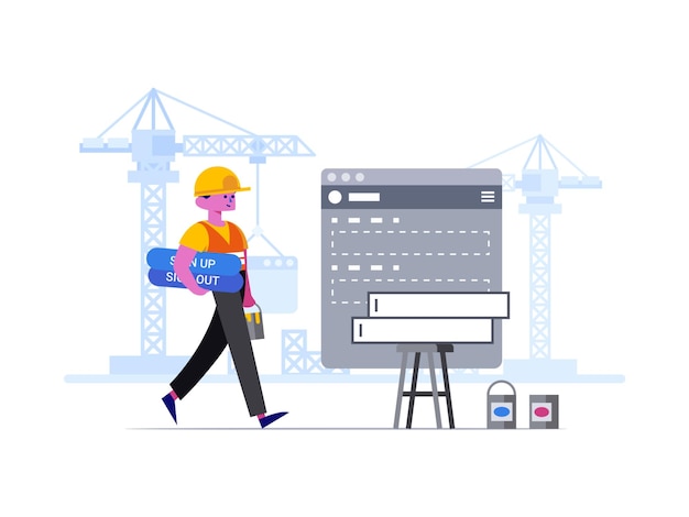 Page Under Constraction Illustration