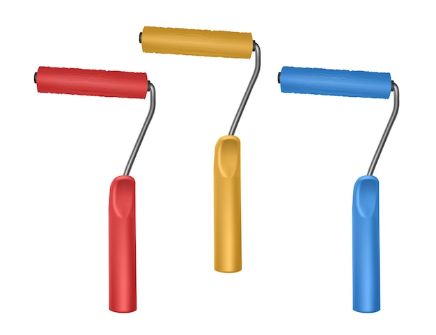 paint roller brush. colorful paint texture